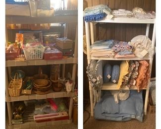 Sewing Supplies; Games; Baskets; Electric Blankets; Decorative Pillows; Tablecloths; Curtains