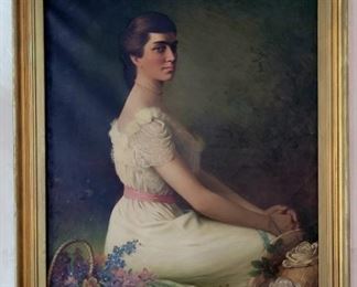 Large H. J. Thaddeus oil portrait