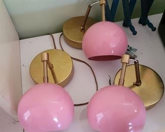 Vintage pink wall sconces