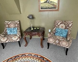 Accent Chairs and End Table