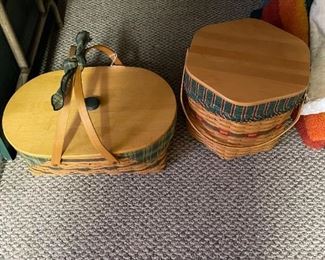 Longaberger Baskets - Large Picnic & Tall Covered