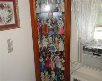 Curio Cabinet with Avon Lady Collection (Mrs. Albee)