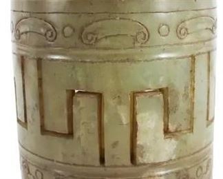 15 Chinese Translucent Celadon Jade Lidded Container