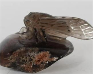 25 Unusual Chinese Carved Quartz Cicada