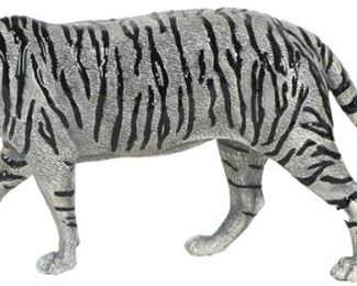 68e Italian Enamel Sterling Tiger Figure