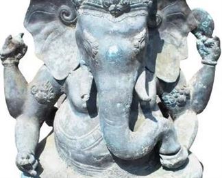 77 Large Hindu Zinc Figure of Gansha