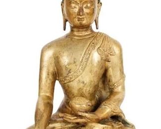 294a Southeast Asian Bronze Gilt Buddha