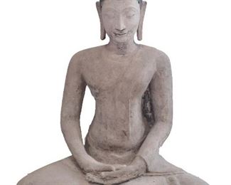 452 Early Monumental Terracotta Seated Buddha