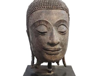 453 Fine Thai Head of a Buddha, Ayutthaya Style, 15th16th Century