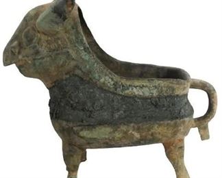 457 Chinese Archaic Bronze AnimalForm Vessel