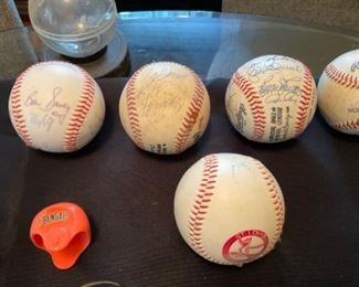 VINTAGE SIGNED  BALLS.    