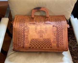 VERY UNUSUAL LEATHER MASONIC CASE 