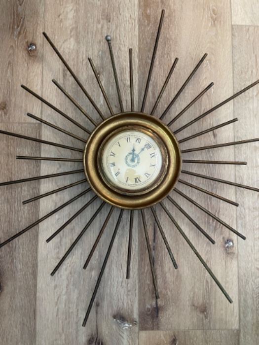 Sunburst wall clock