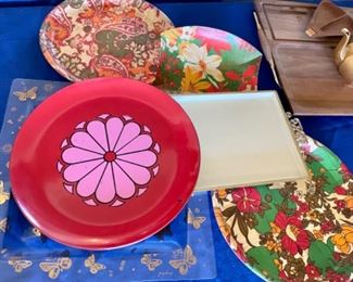 Mid century serving trays 