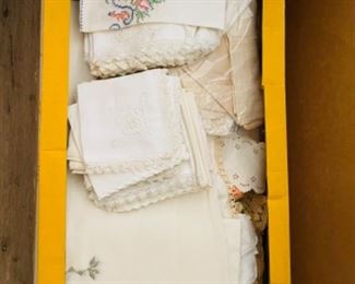 Vintage embroidered linens 