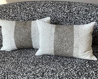 Pair of Cloud 9 Design beaded bedazzling pillows, Approx 20" x 10",  was $68, NOW $54