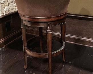 Additional view of the swivel bar stool from behind
