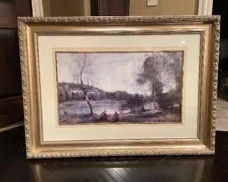 Landscape print by Jean-Baptiste-Camille Corot (1796-1875),  48" x 35",  was $175, NOW $115