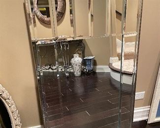 Large Beveled mirror, 47" x 26",  $75