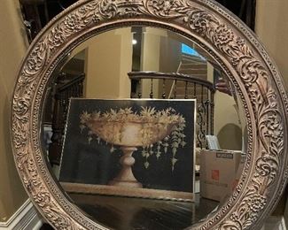 Round detailed wall mirror, 39" diameter,  was $115, NOW $78