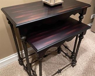 Nesting tables, Lg 26" x 14" x 27"H, small 20.5" x 13" x 22"H,  $175