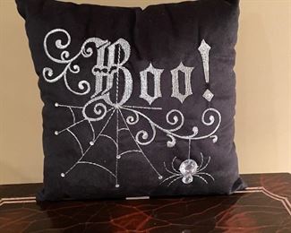 Boo pillow, 11" x 11",  $8
