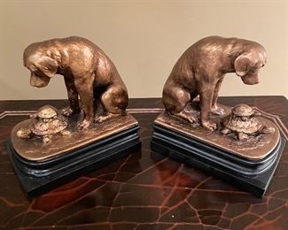 Dog & turtle bookends,  6" x 4" x 6",  was $32, NOW $22