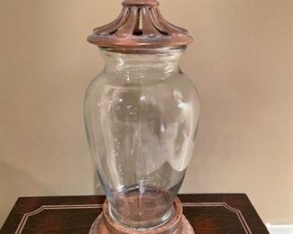Glass lidded jar,  was $28, NOW $20