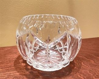 Small round crystal bowl,  5" diameter x 4"H,  was $15, NOW $9