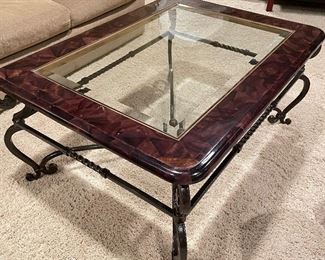 Glass top coffee table, 44" x 33" x 21"H,  was $245, NOW $155