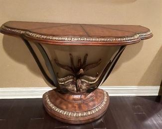 Demilune accent table, 54"W x 22"D x 36.5"H,  was $595, NOW $395