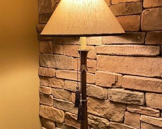 Polished brass buffet lamps, 2 available, 37"H,  was $38 each, NOW $28 each