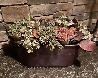 Metal basket of flowers,16"W x 11"H, was $15, NOW $10