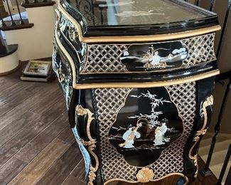 Additional side view of Asian cabinet