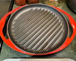 Le Creuset enameled cast iron grill pan