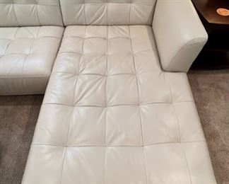 Stunning Chateau d’Ax Italian Leather 3-Piece 28” Tall Sofa Sectional in Like New Condition!  