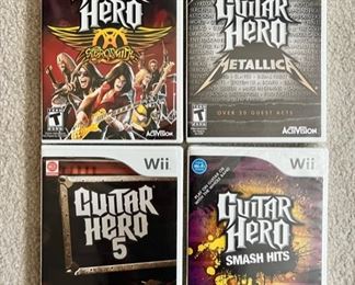 Factory sealed Wii Guitar Hero Aerosmith, Metallica, Guitar Hero 5 & Guitar Hero Smash Hits