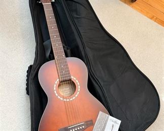 Art & Luthrie Ami Cedar Antique Burst guitar with case and shoulder strap.  In Like New condition!