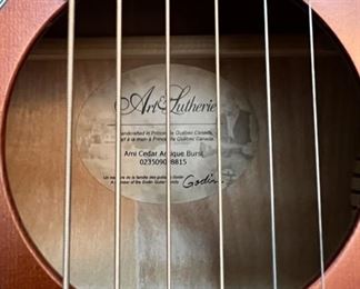 Art & Luthrie Ami Cedar Antique Burst guitar with case and shoulder strap.  In Like New condition!
