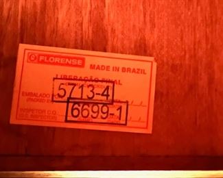 Vintage Florense of Brazil two-piece office desk