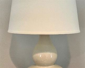 (2) Cream Table Lamps with Gold Base