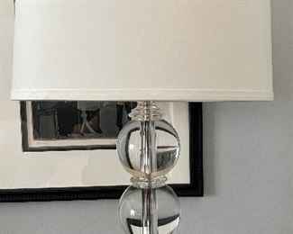 (2) Stacked Glass Ball Lamps