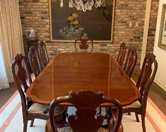 Fine Stickley Banquet Table and Chairs