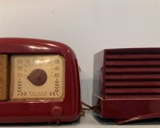 2 Vintage Philco Transitone Radios