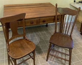 Farmhouse Table with 2 Chairs