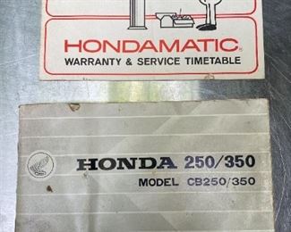 Honda 250 350 and Hondamatic Manuals