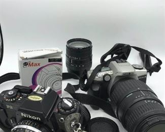 Nikon Minolta Cameras with Accessories