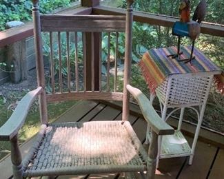 Rocking Chair, Wicker Plant Stand, and More
