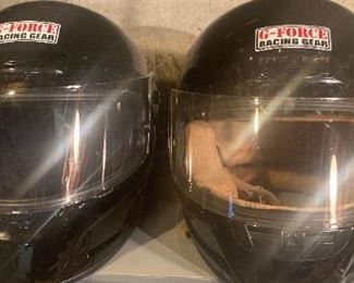 Two G Force Racing Helmets Used by Local Drag Race Driver
