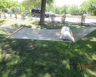 Great Hammock. Made of rope not plastic materials.